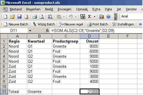Getallen optellen op basis meerdere voorwaarden - Zo werkt Excel